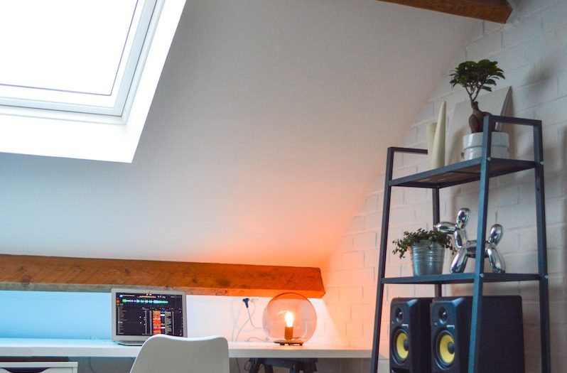 white wooden desk